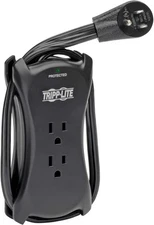 Tripp Lite 3 Outlet Portable Surge Protector Power Strip, 18in Cord, 2 USB