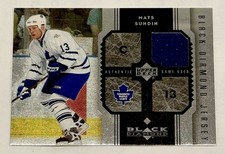 05/06 UD Black Diamond MATS SUNDIN GAME USED Blue Maple Leafs Jersey