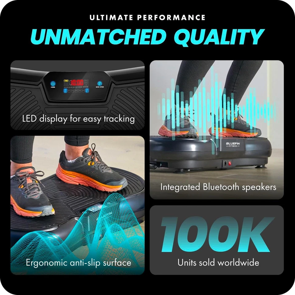 Bluefin Fitness Vibration Plate Ultra Slim Plus | Slim, Black  - Image 4 of 4