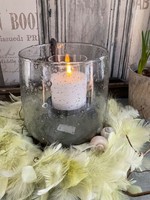 Windlicht Glas Mit Metall HÄNge Teelichthalter 18,5 Cm Neu