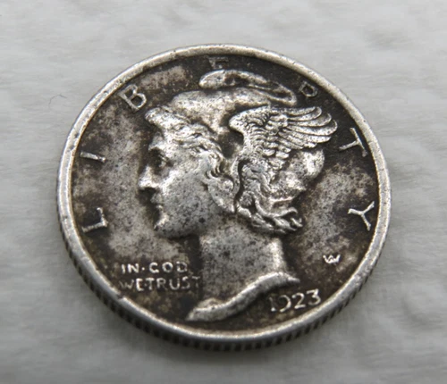 1923 P Mercury Dime - AU About Uncirculated -  - 90% Silver 10 Cent US Coin