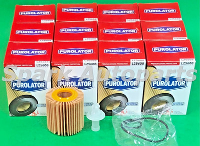 Case of 12 Engine Oil Filter PUROLATOR L25608 For TOYOTA Camry, LEXUS, CH9972