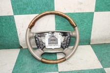04-06 Xj8 Sand Tan Leather Woodgrain Driver Steering Wheel Controls Oe Wty 04-06 Xj8 Sand Tan Leather Woodgrain Driver Steering Wheel Controls Oe Wty