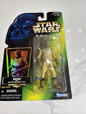 Star Wars Figure Power of the Force Bossk Potf Bounty Hunter Green Card Holo New