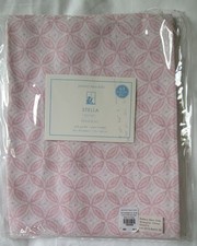 Pottery Barn Kids STELLA Pink Panel Curtain Pole Pocket Geo. Medallions 44x63
