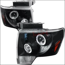 Spec-D Tuning 2LHP-F15009JM-TM 09-11 Ford F150 Dual Halo LED Projector Headli...