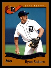 2002 Topps Ryan Raburn RC Rookie Detroit Tigers #692 Centered Mint