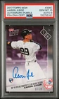 2017 TOPPS NOW AUTO-PURPLE #336C AARON JUDGE ROOKIE RC 13/25 PSA 10 AUTO 9