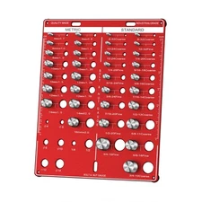 42 Nut, Bolt Thread Checker, 19 Standard, 15 Metric, 8 Drill Bit, Gauge