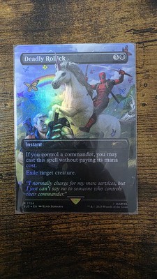 Deadly Rollick (Rainbow Foil) Deadpool Secret Lair Drop Foil NM MTG