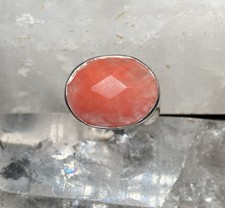 Sterling Silver Statement Ring  Quartz  Cherry Quartz Chunky Fun Design 