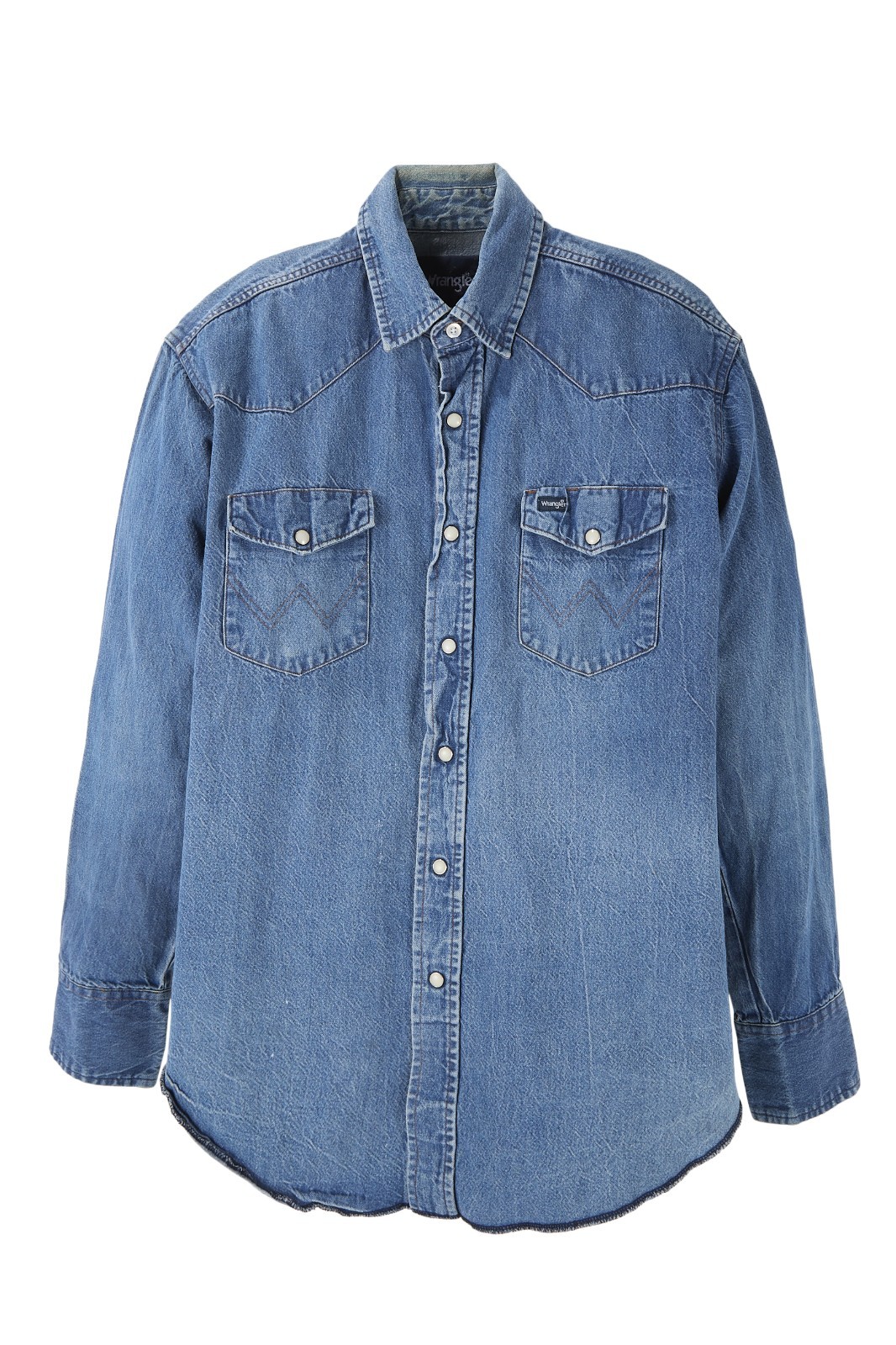 Wrangler Blue Denim Western Shirt