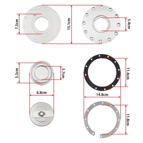 Easy Fill Fuel Cell Cap with Rubber Gasket Designed for 12 Bolt Fuel Cells - Picture 10 of 10