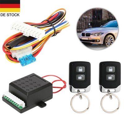 12V Universal Auto Fernbedienung Keyless Open Zentralverriegelung 2 Funksender
