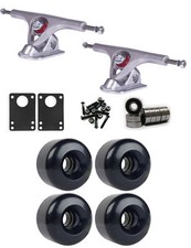 Paris Longboard Trucks Wheels Package 70mm x 46mm 83A 276C Blue Clear