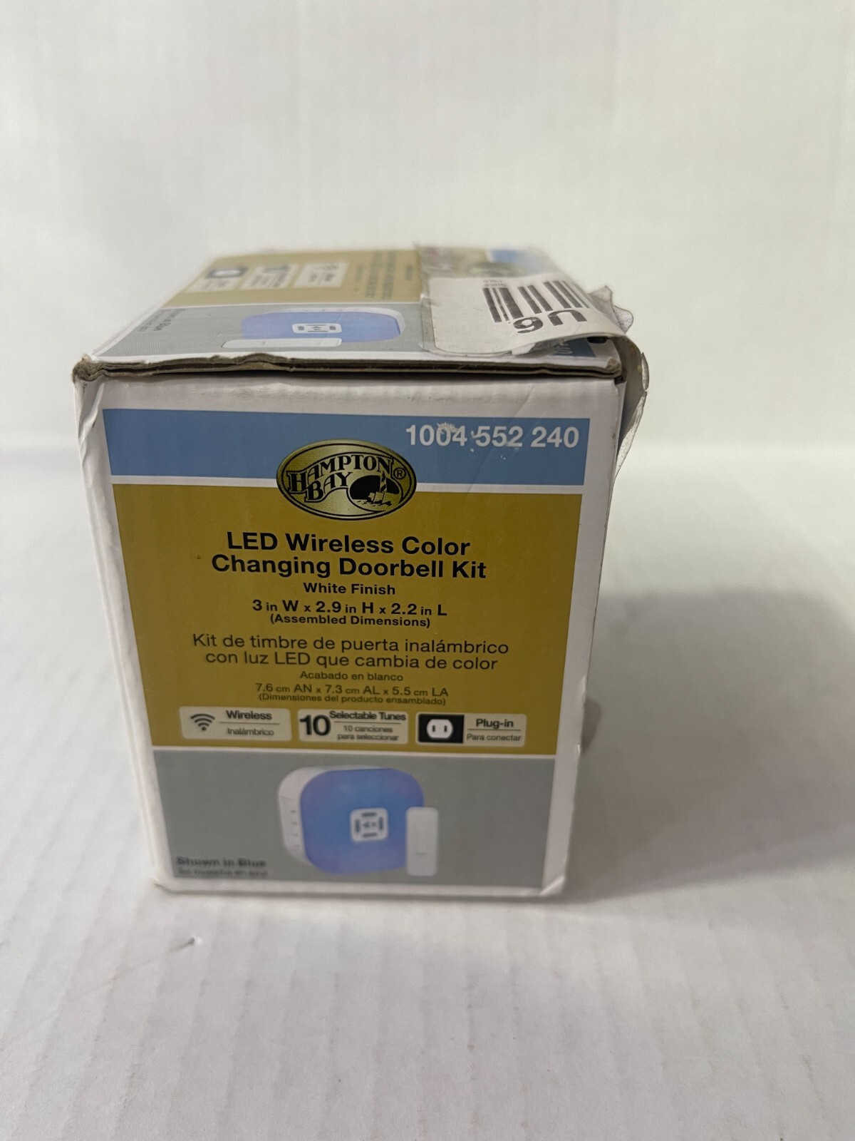 Hampton Bay LED Wireless Color Changing Doorbell Kit White 1004 552