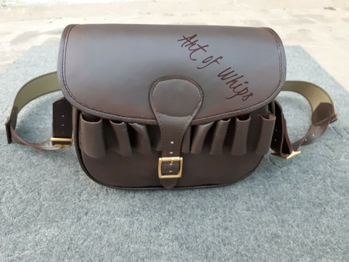 Cowhide Real Premium Leather Hunting Shotgun Cartridges Holder Shooting Ammo Bag - Picture 15 of 21