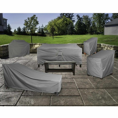 Funda Silla Patio Resistente Premium Exterior Patio Muebles Protector - Gris - Imagen 6 de 7