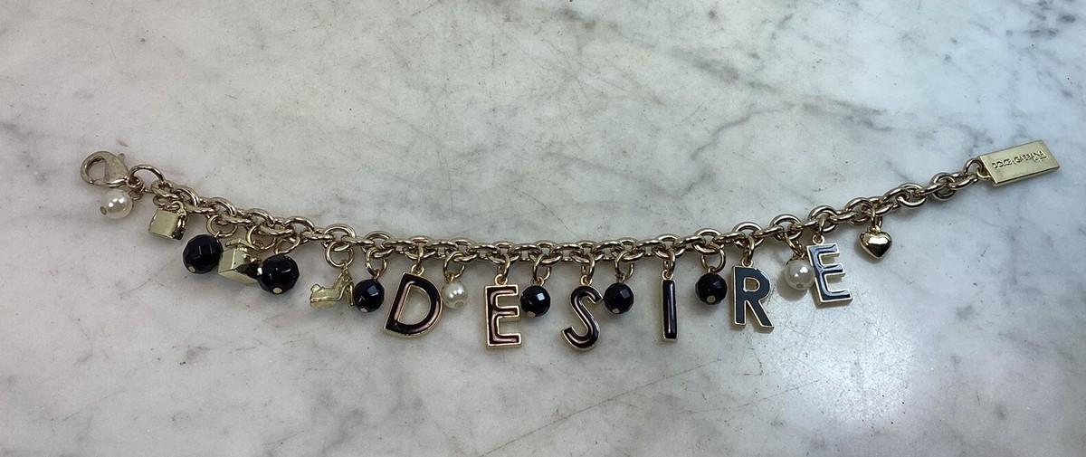 アクセサリー DOLCE&GABBANA Perfume Gold bracelet Gold Tone Dolce and Gabbana The One Desire Perfume Charm