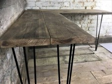 Image of Corner Office Desk, Custom Made From Reclaimed Scaffold Board | THE LAINE