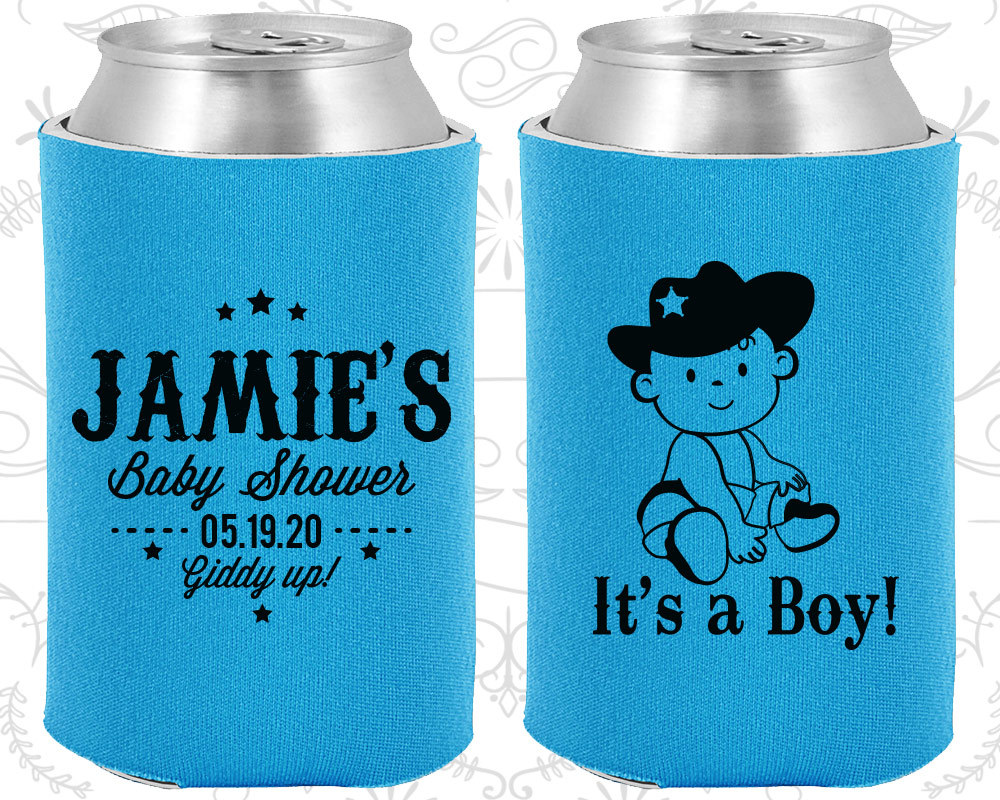 Baby Shower Koozies Koozie Ideas (90078) it’s a Boy, Cowboy eBay