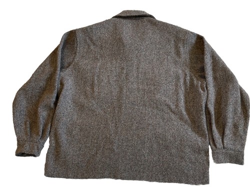 VTG Woolrich 562 Hunting Jacket Mackinaw Coat Wool/Nylon XL Brown Tweed Button - Picture 7 of 9
