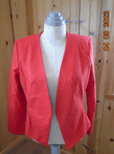 Mario Serrani Italy New With Tags Blazer Jacket Size 14 Red Fully Lined