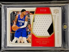 2019-20 National Treasures Clippers Paul George Tremendous Prime #TTR-PGR 02/10