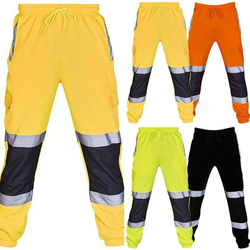 Pantalones deportivos de alta visibilidad de alta visibilidad para hombre Pantalones de trabajo Pantalones de chándal - Imagen 4 de 17