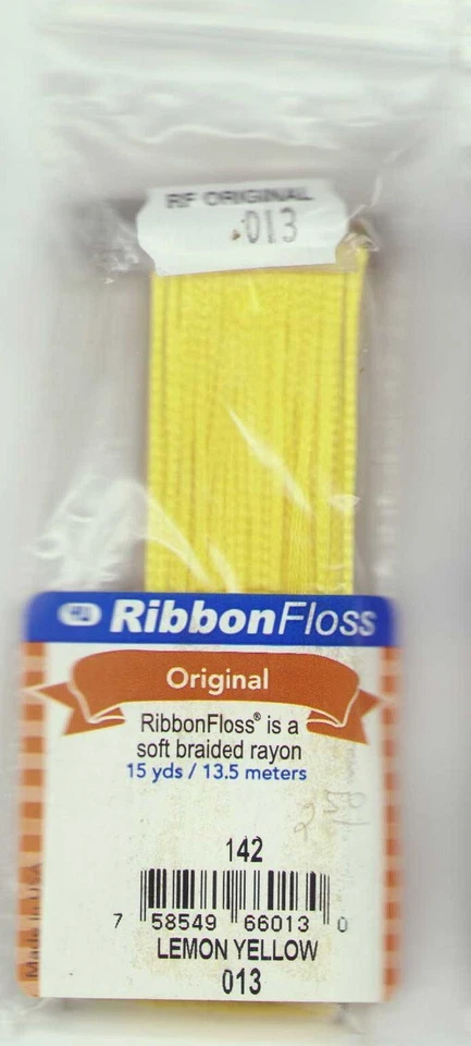 Japanese 3 mm YLI Ribbon Floss #013 YELLOW 15 yds Cross Stitch Needlepoint - Image 2 of 2