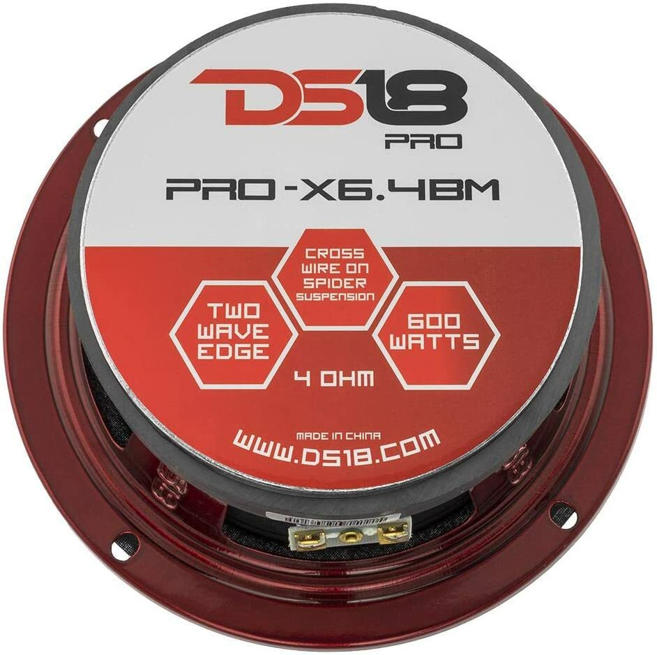 DS18 PRO-X 6.5"  4-Ohm Mid-Range Car Speaker - 1 Speaker *PROX64BM