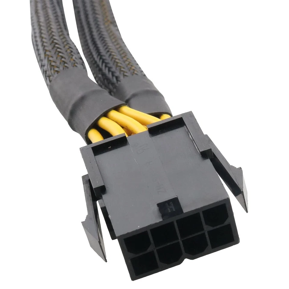 CPU 8 Pin Buchse auf Dual PCIe 2X 8 Pin (4+4) Stecker Netzteil Splitter - Bild 3 von 4