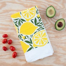Lemon Tea Towel Kitchen Towel Lint Free Cotton