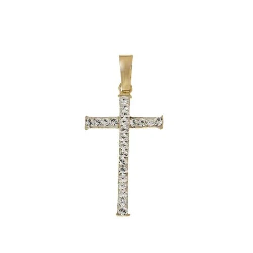 Ciondolo Oro Giallo 18kt (750) - Croce Della Vita - Prodotto Italiano, Altezza 31mm