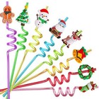 Christmas Party Favors for Kids Bulk, Christmas Straws for Kids Plastic, Chri...