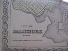 Colton Antique Hand Colored Map City of Baltimore Maryland Fort McHenry MD 1855 — photo 2
