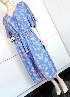VERO MODA Damen Kleid Blusenkleid Boho Tunika A Linie Blogger Geblümt Gr XL