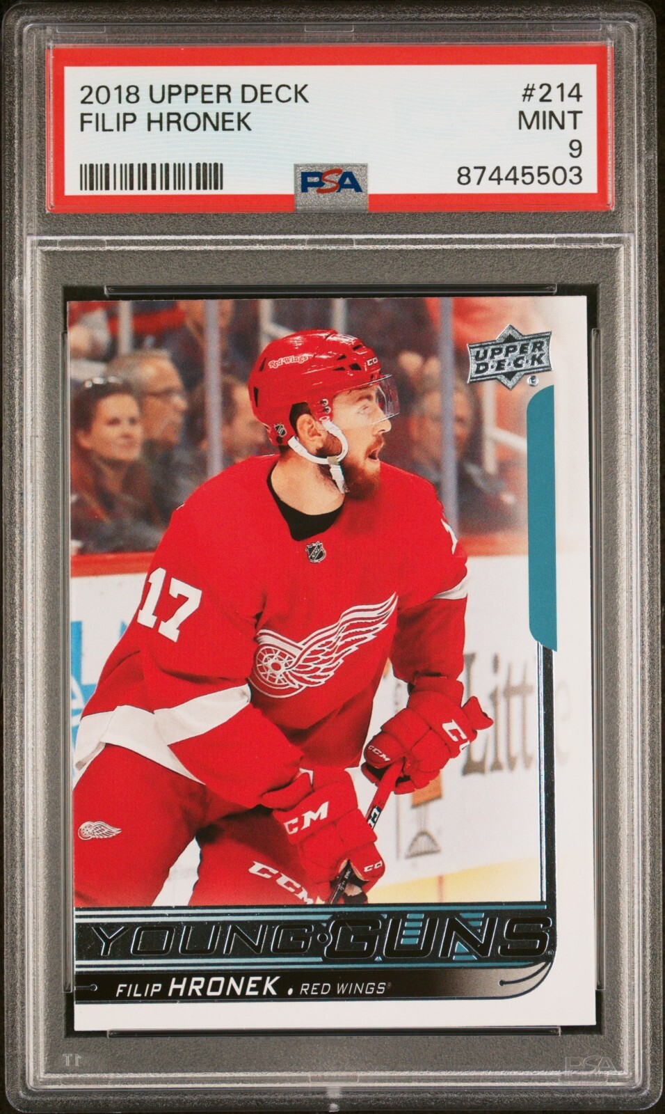 2018-19 Upper Deck UD #214 - Filip Hronek Young Guns YG - PSA 9