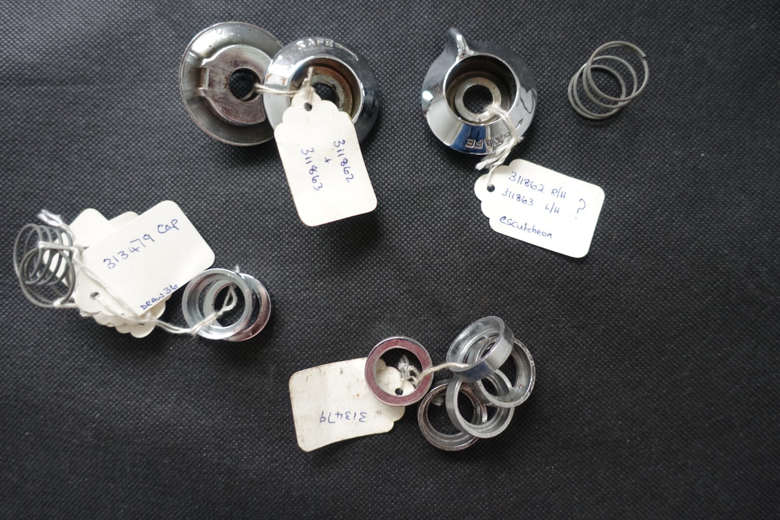 Job Lot Of Classic Car Parts Chrome items Door Handles, Winders etc