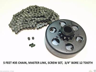 Predator 212cc 6 5hp Centrifugal Clutch 3 4 Bore 12 Tooth 35 Chain Screw Sets Ebay
