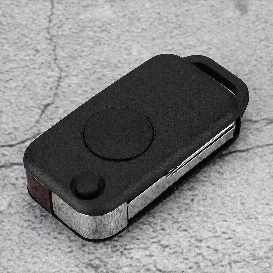 Funda Carcasa Llavero Mando a Distancia Abatible Para Mercedes-Benz Clase 1984-2004 1 Botón Foto 2 de 4