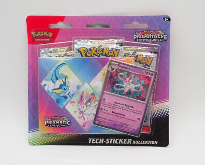Pokemon Karmesin & Purpur Prismatische Entwicklungen TECH-Sticker Kol Neu & OVP