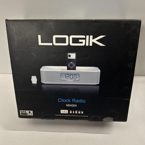 LOGIK CLOCK RADIO MI4004 - WHITE - New / Unused / iPod