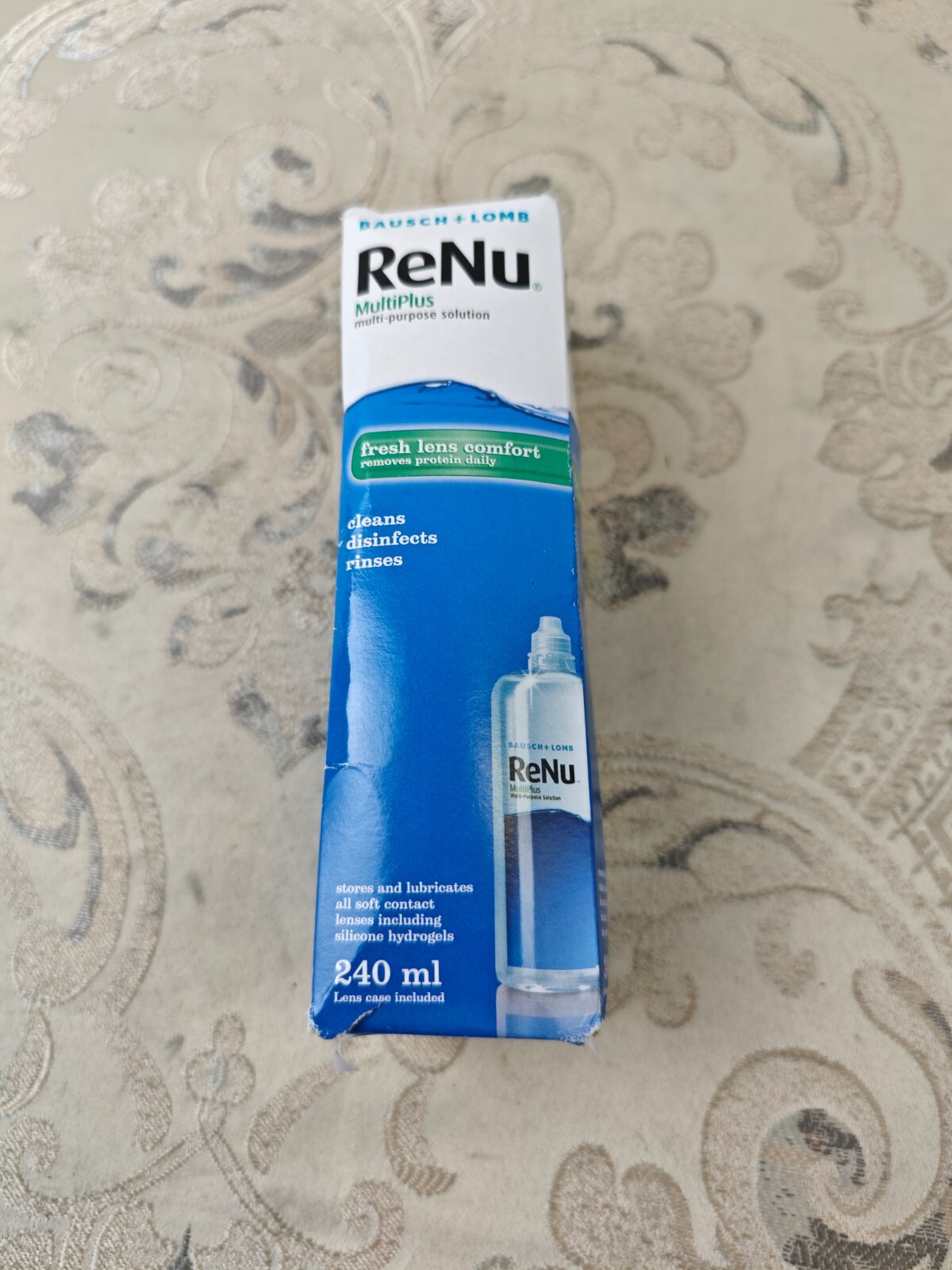 ReNu MultiPlus Multi-Purpose Contact Lens Solution, 240ml, for Soft Contact Lens