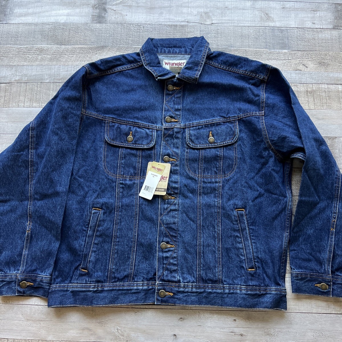 Wrangler Rugged Wear Denim Trucker Jacket Mens XL NWT Heavyweight 