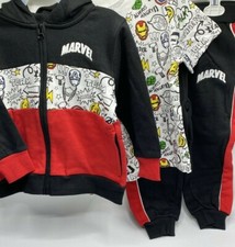 Boys Size 4T 3-Piece Marvel Avengers Outfit Set Pants T-Shirt Full-Zip Hoodie