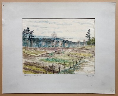 Brandenburg 1941 FrÃ1 4hling an der Havel Behn signed Impressionist 40.8x50.7 cm