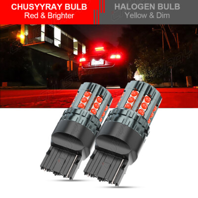 T20 7440 7443 Red LED Light Strobe Flash Blinking Brake Tail Light Parking Bulbs