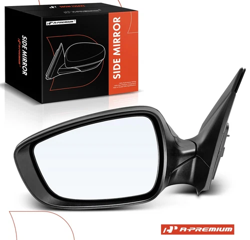 Black Smooth Power Heated Mirror LH Driver Side for Kia Forte Forte5 2014-2016