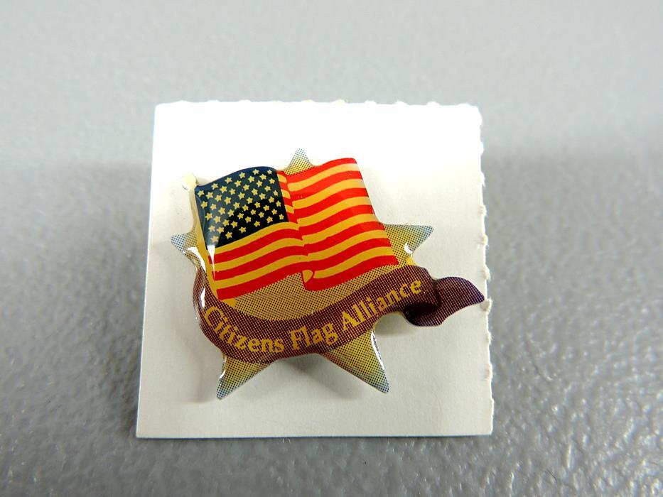 Citizens Flag Alliance American Flag Vintage Patriotic Lapel Pin Badge CFA-image